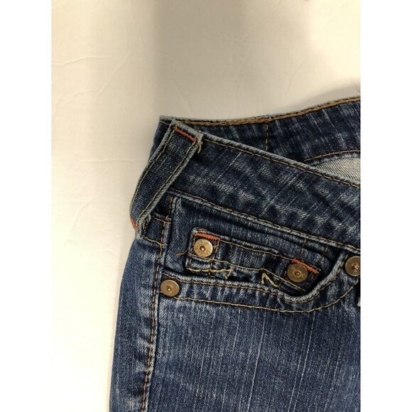 True Religion World Tour Johnny Womens 26x30 Blue Denim Jeans Straight Leg - Picture 8 of 8